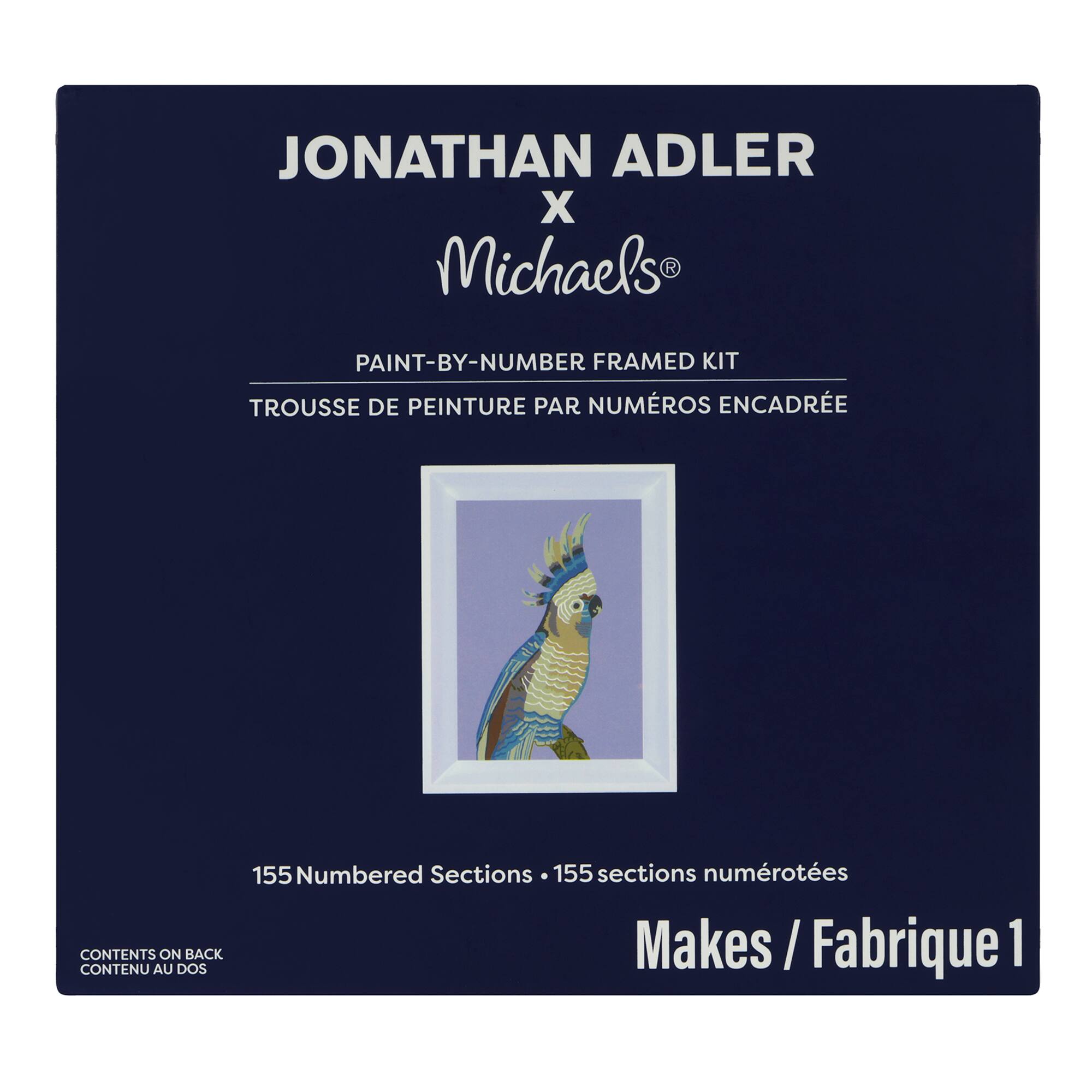 Jonathan Adler x Michaels 5" x 7" Cockatoo Paint-By-Number Framed Kit